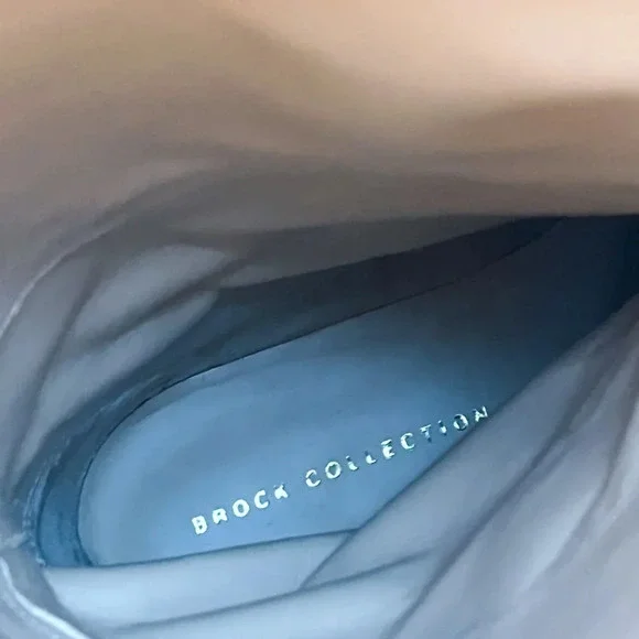 RARE Brock Collection Croc-Effect Cognac Leather Western Designer Riding Boots - Picture 12 of 12